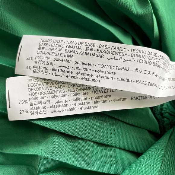 ZARA Faux Leather Peplum Smocked Bodice Top NEW - Picture 11 of 11